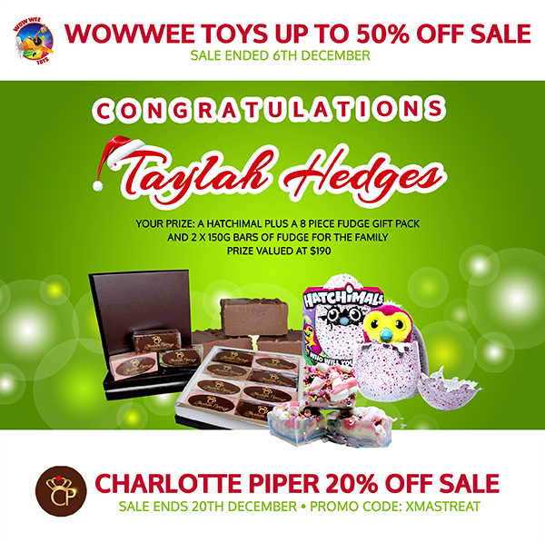 Wowwee Toys and Charlotte Piper Competition for 2017