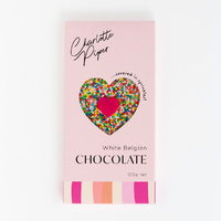 100g Bar White Belgian Chocolate with Sprinkles