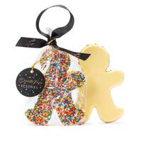100g Sprinkle Hanging  Gingerbread Man White Chocolate
