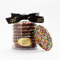 Chocolate Disc with Sprinkles 8 pack