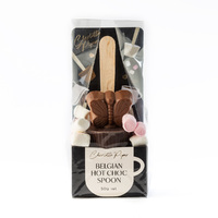 Hot Chocolate Caramel Spoon with White Butterfly