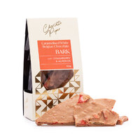 Caramelised White Chocolate Strawberries & Almond 80g