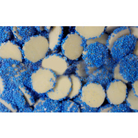 CLEARANCE—White Chocolate Blue Jewels 500g