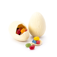 2 Pack Jelly Bean Treasure Eggs 70g each Bark Design White Chocolate