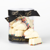 Tiny Sitting Bunny 100g White Chocolate with Sprinkles