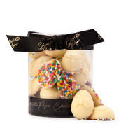 Small Eggs 100g White Chocolate with Sprinkles