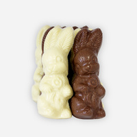 3 Chocolate Bunnies (approx 95grams each)