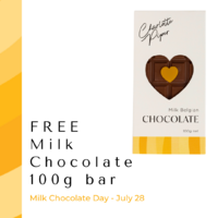 1 FREE MILK CHOCOLATE BAR 100g