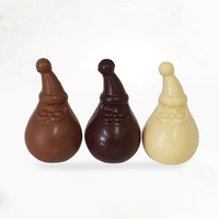 3 Pack Belgian Milk, Dark & White Chocolate Santas 30g