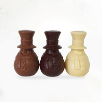 3 Pack Belgian Milk, Dark & White Chocolate Snowman 30g