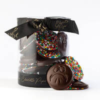 20 Happy Face Sprinkles Dark Chocolate 128g