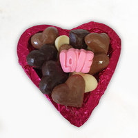 Chocolate Foiled Love Heart Filled with Chocolate Hearts 140g