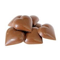 8 Small Solid Chocolate Hearts
