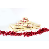 (OUT OF STOCK)--White Chocolate & Raspberry 100gram Bar