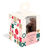 Xmas Box Milk Chocolate Small Santas with Sprinkles 100g